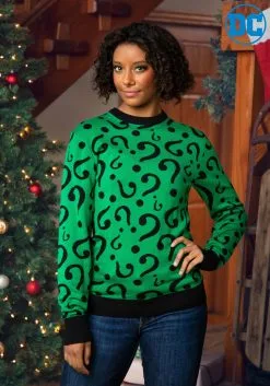 The Riddler Adult Christmas Sweater 14 The Riddler Adult Christmas Sweater -Men's Costumes Sales the riddler ugly christmas sweater alt 7