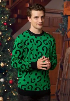 The Riddler Adult Christmas Sweater 15 The Riddler Adult Christmas Sweater -Men's Costumes Sales the riddler ugly christmas sweater alt 9