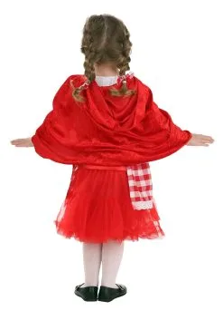 Toddler Red Riding Hood Tutu Costume -Men's Costumes Sales toddler riding hood tutu costume alt 3