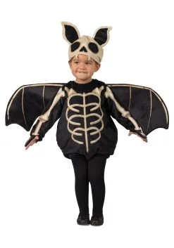 Toddler's Skeleton Bat Costume
