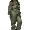 Top-Gun Women's Plus Size Flight Suit Costume