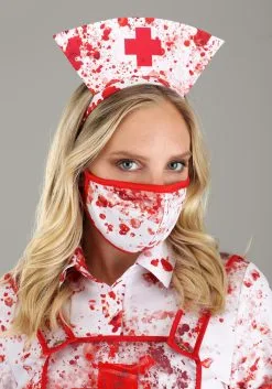 Blood Splatter Nurse Costume For Women -Men's Costumes Sales womens blood splatter nurse costume alt 2