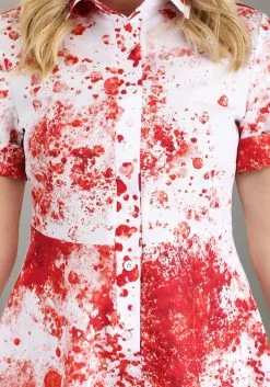 Blood Splatter Nurse Costume For Women -Men's Costumes Sales womens blood splatter nurse costume alt 4
