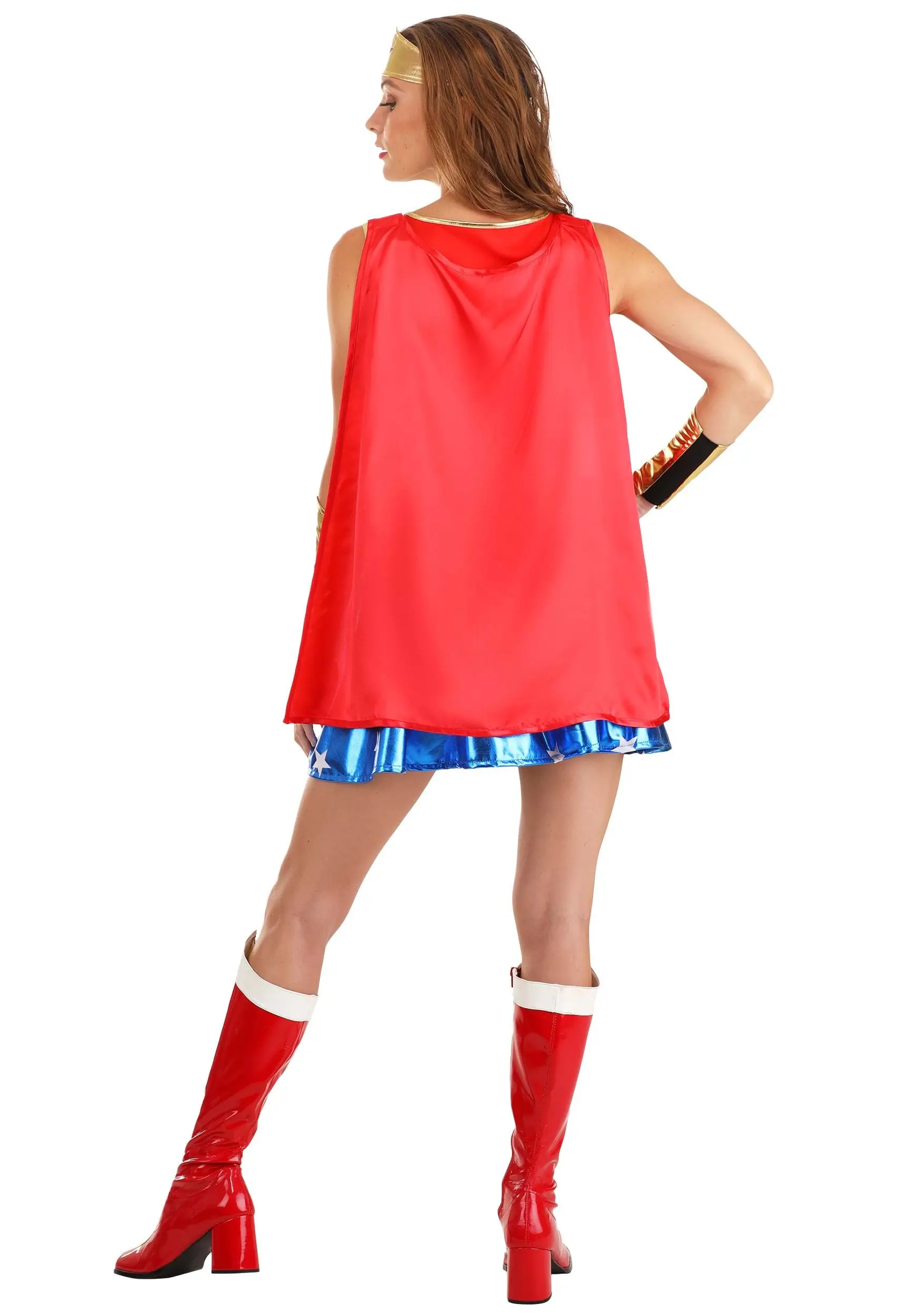 Caped Wonder Woman Costume For Adults 4 Caped Wonder Woman Costume For Adults - Image 2
