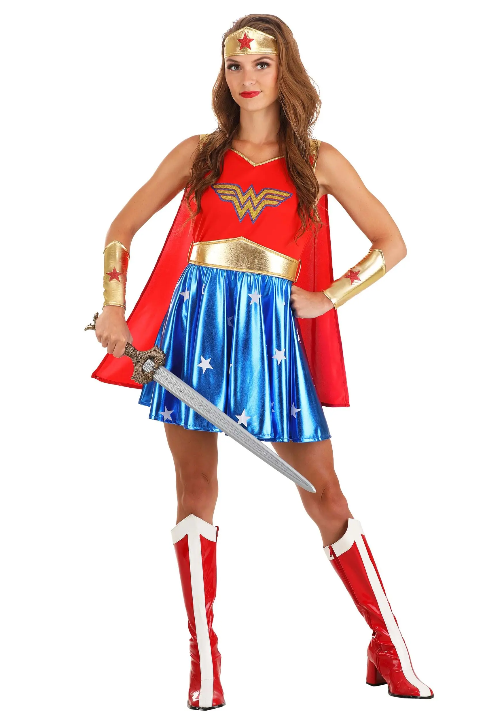 Caped Wonder Woman Costume For Adults 3 Caped Wonder Woman Costume For Adults