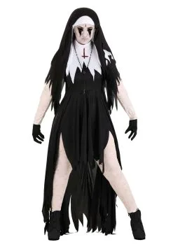 Dreadful Nun Costume For Women 14 Dreadful Nun Costume For Women -Men's Costumes Sales womens dreadful nun costume alt 2