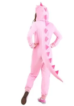 Pink Dinosaur Onesie For Women 6 Pink Dinosaur Onesie For Women -Men's Costumes Sales womens pink dinosaur onesie back