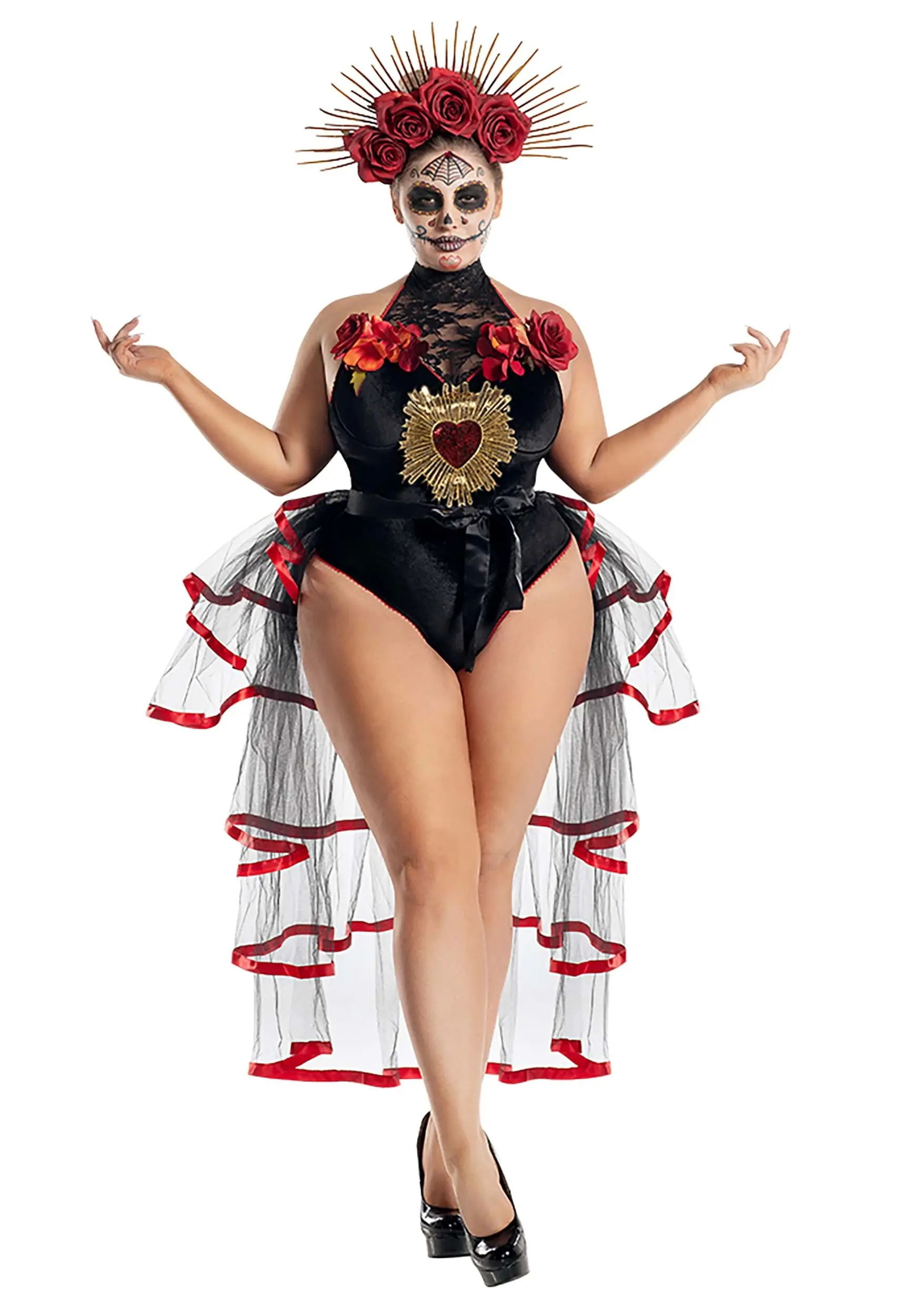 Women's Plus Size La Muerta Costume 3 Women's Plus Size La Muerta Costume