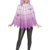 Purple Ombre Spider Web Women's Poncho -Men's Costumes Sales womens purple ombre spider web poncho