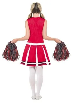 Women's Red Cheerleader Costume 5 Women's Red Cheerleader Costume -Men's Costumes Sales womens red cheerleader costume2