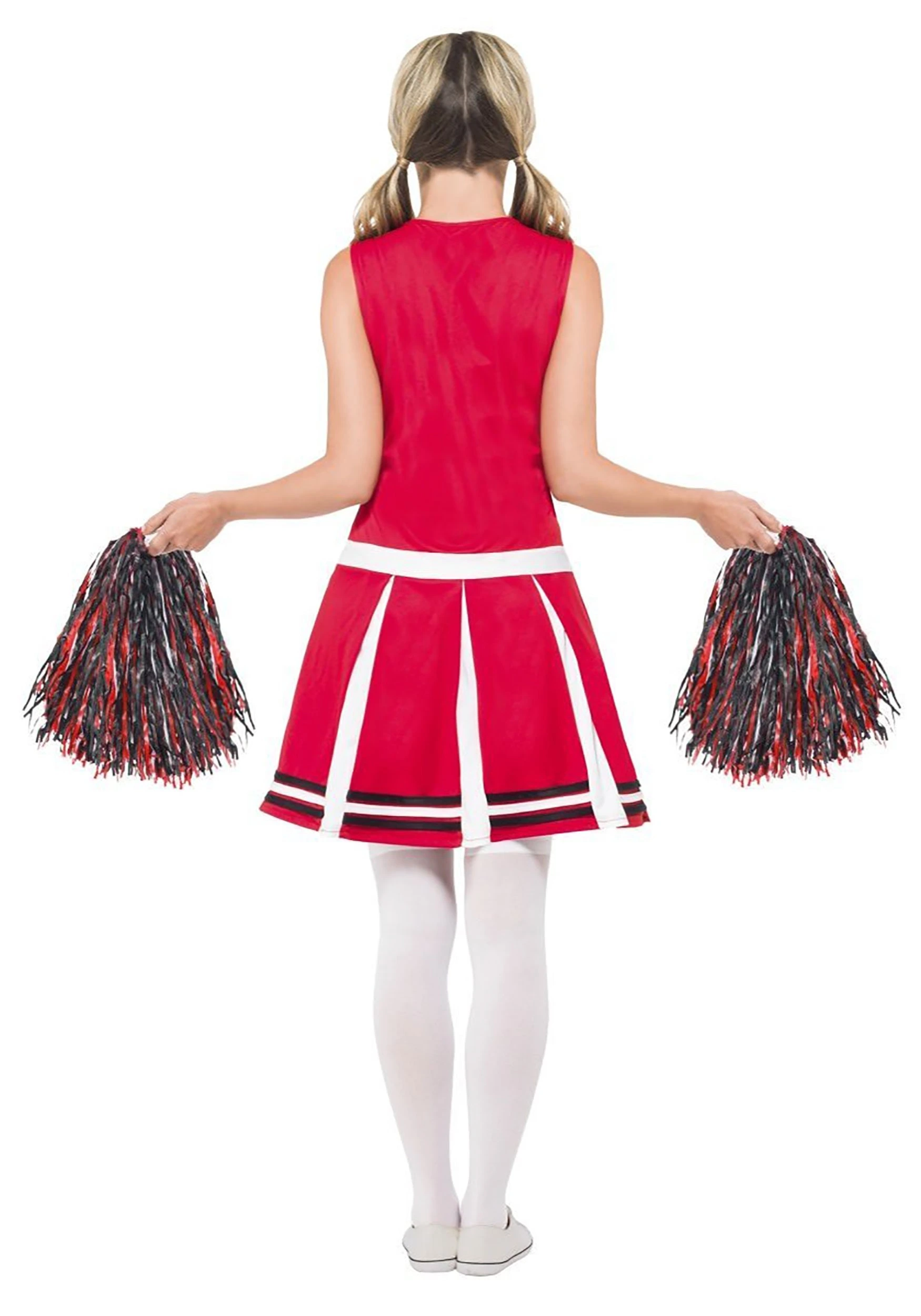 Women's Red Cheerleader Costume 4 Women's Red Cheerleader Costume - Image 2