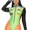 Sexy Green Racecar Driver Costume For Women