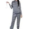 Women's Striped Prisoner Costume -Men's Costumes Sales womens striped prisoner costume