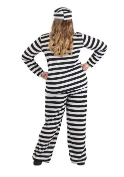 Women's Striped Prisoner Costume -Men's Costumes Sales womens vintage striped prisoner costume alt 2