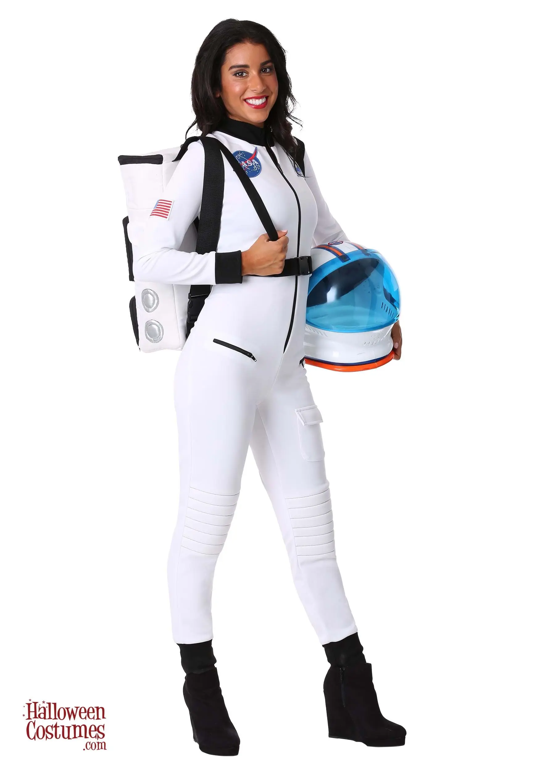 Women's White Astronaut Costume 5 Women's White Astronaut Costume - Image 3