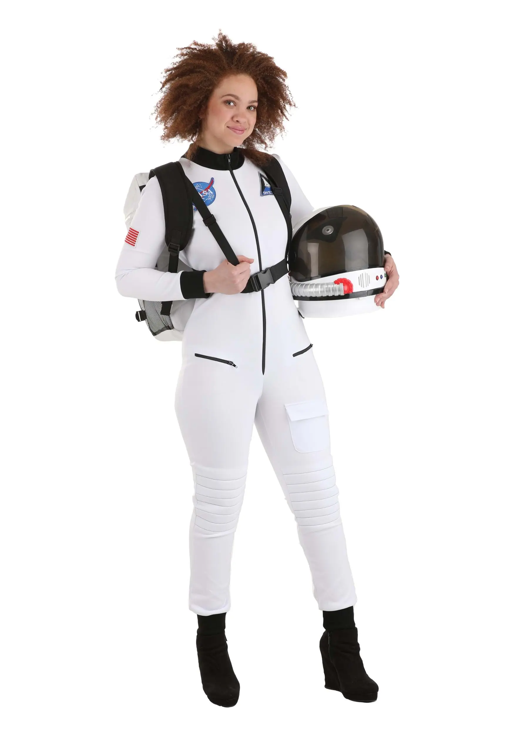 Women's White Astronaut Costume 7 Women's White Astronaut Costume - Image 5