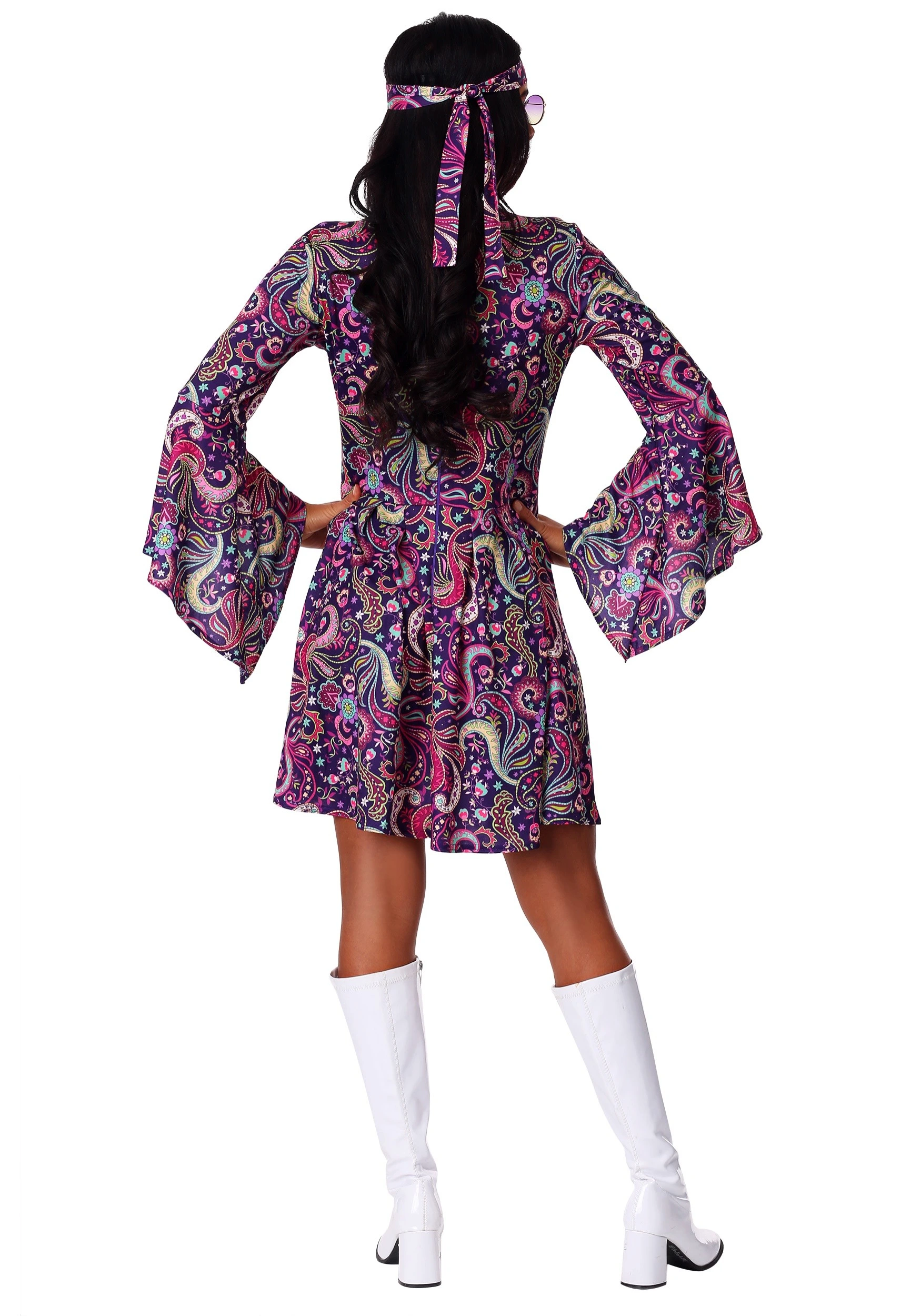 Women's Woodstock Hippie Costume 4 Women's Woodstock Hippie Costume - Image 2