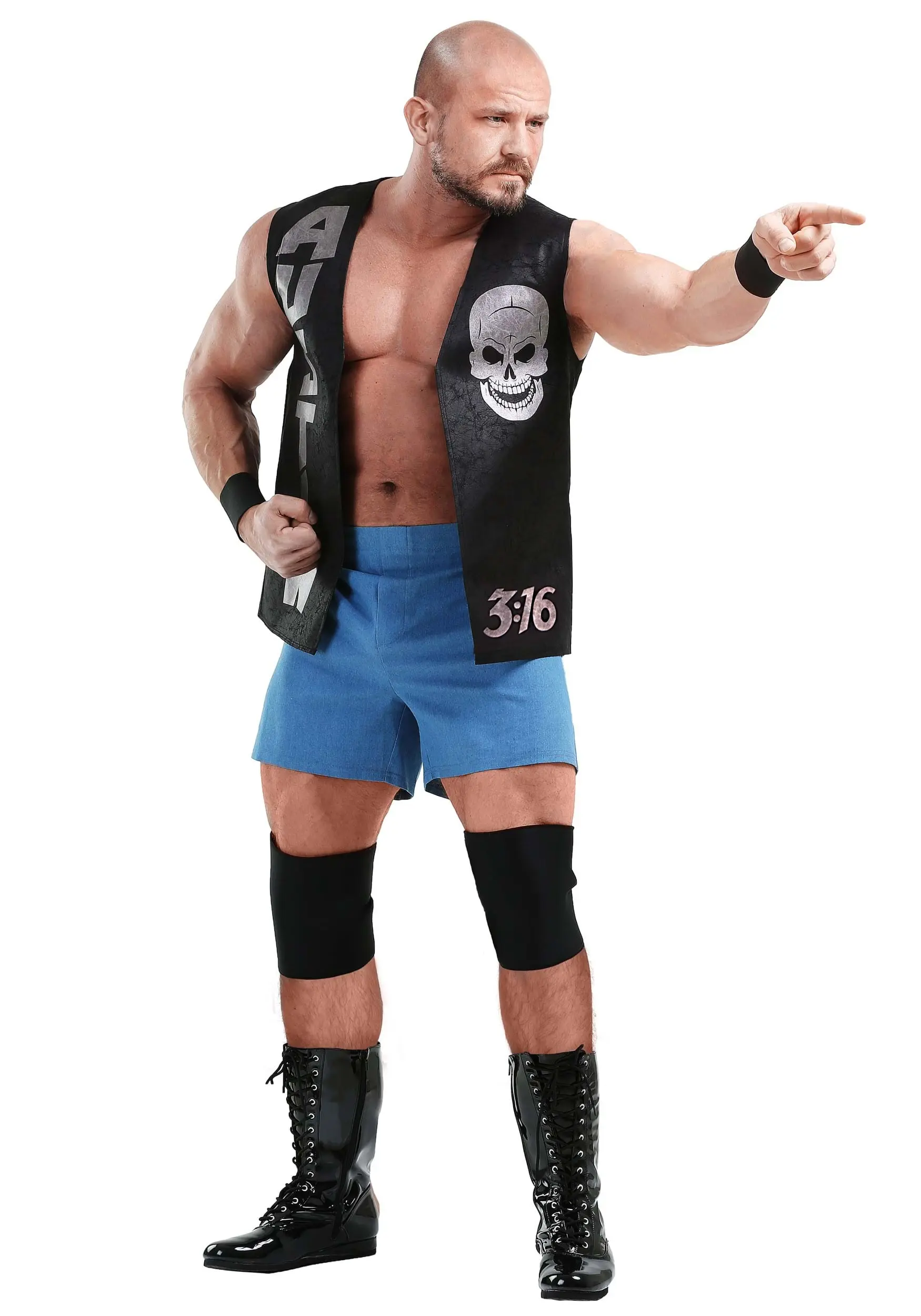 Adult Plus Size Stone Cold Steve Austin WWE Costume 5 Adult Plus Size Stone Cold Steve Austin WWE Costume - Image 3